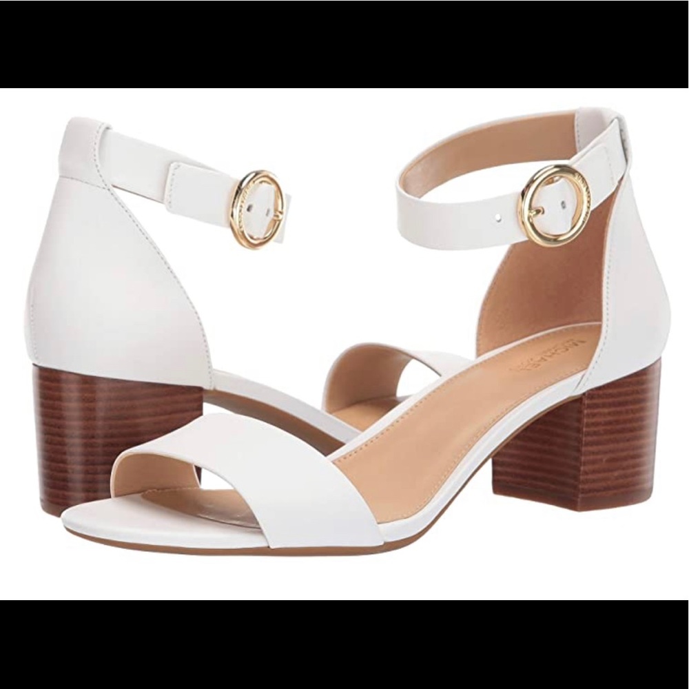 Michael Kors Lena sandal leather in optic white